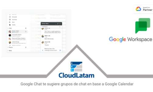Google Chat te sugiere grupos de chat en base a Google Calendar